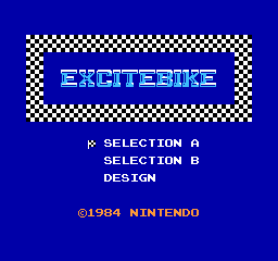Excitebike Title Screen
